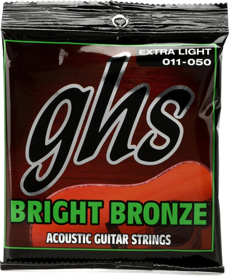 GHS BB20X Bright Bronze 80/20 Bronze Acoustic Guitar Strings - .011-.050 Extra Light FPM26