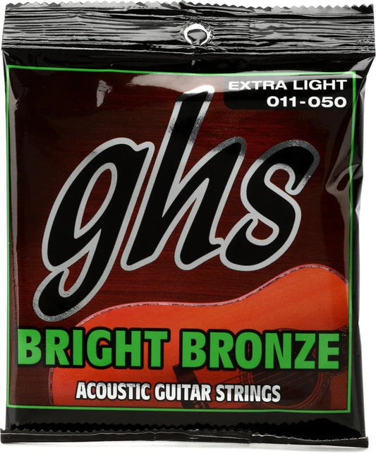 GHS BB20X Bright Bronze 80/20 Bronze Acoustic Guitar Strings - .011-.050 Extra Light FPM26
