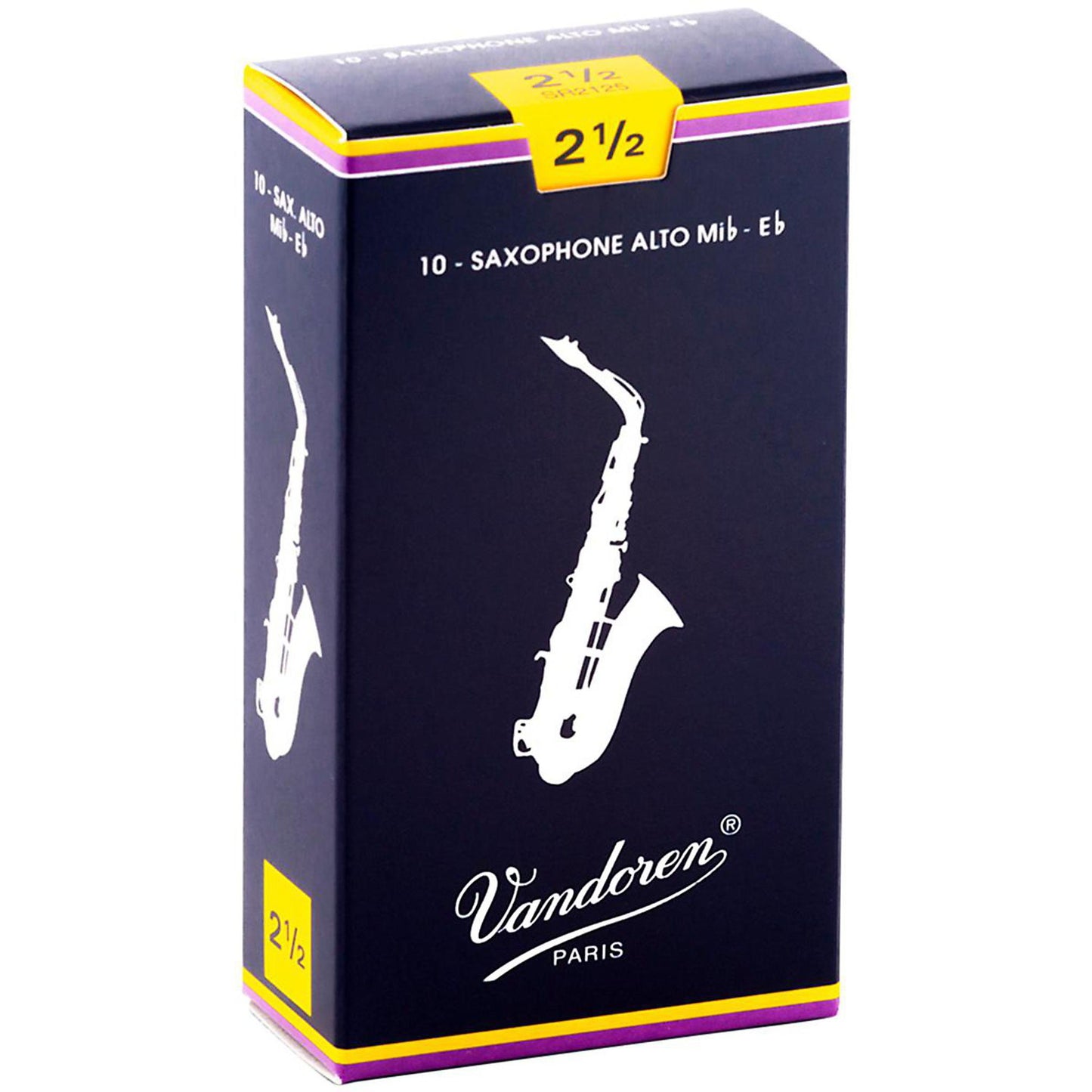 Vandoren Alto Saxophone Reeds 2.5, 10-Pack