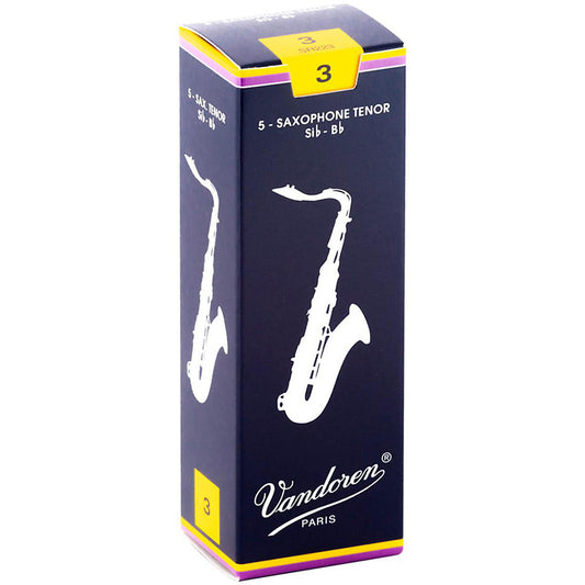 Vandoren Traditional Tenor Saxophone Reeds Strength 3 - Box of 5
