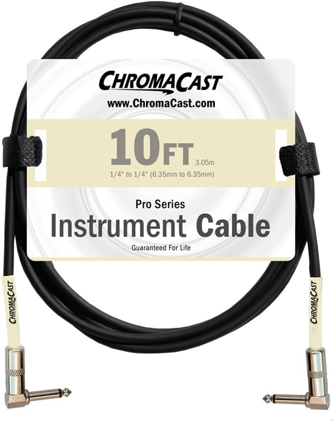 Chromacast 10ft Vanilla Cream 1/4 Inch Instrument Cable FPM26