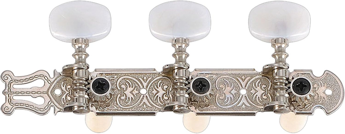 Golden Gate F-2118 Classical Guitar Tuners - 2 Planks (3+3) - Nickel FPM26