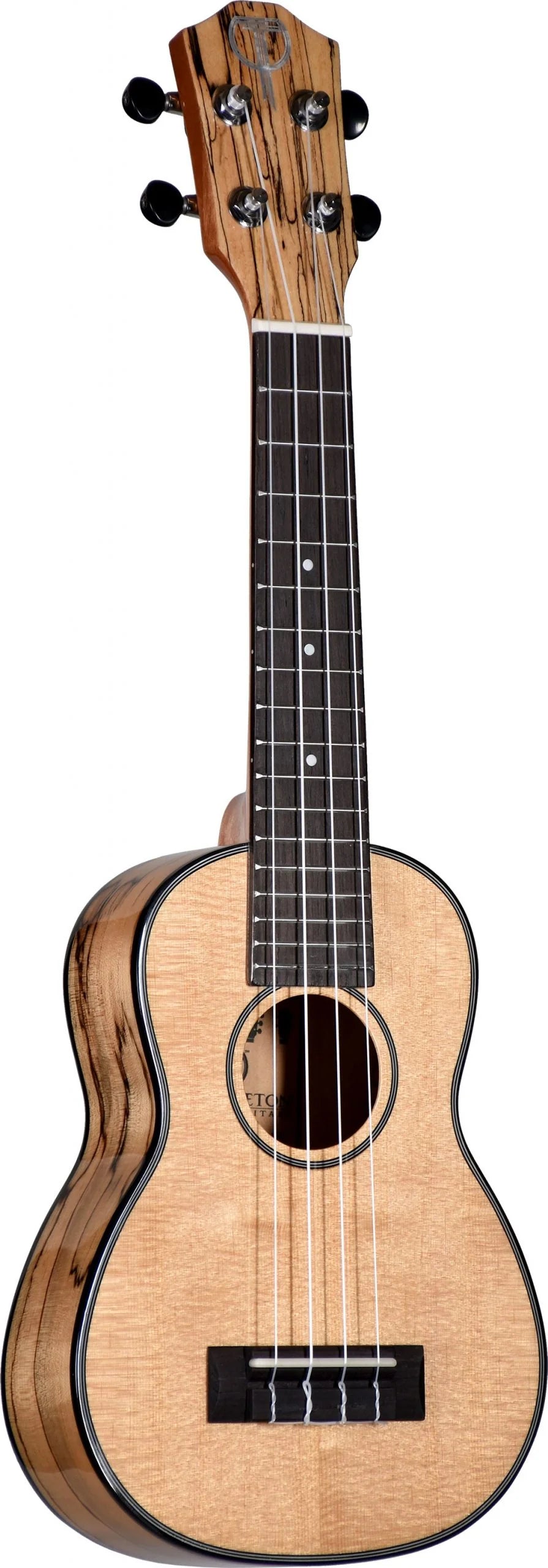 Teton TS130SMG Soprano Ukulele With Spalted Maple Back & Sides FPM26