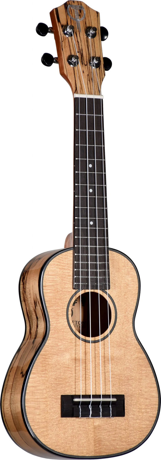 Teton TS130SMG Soprano Ukulele With Spalted Maple Back & Sides FPM26