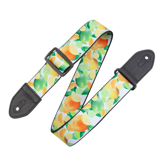 Levy's 2" Wide Polyester Guitar Strap - Fruit Salad Citrus FPM26