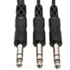 Hosa Y Cable 1/4in TRS to Dual 1/4 in TRS