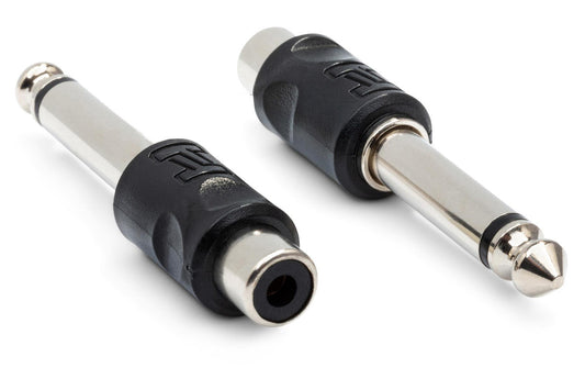 Hosa RCA to 1/4in TS Adapters (2 pack)