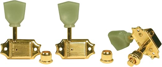 Golden Gate F-2041 Acoustic Guitar Tuners - 6 Individual (3+3) - Gold FPM26