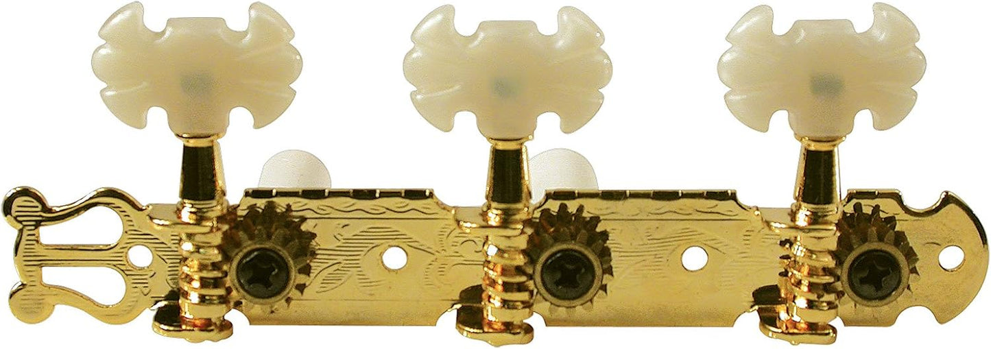 Golden Gate F-2102 Classical Guitar Tuners - 2 Planks (3+3) - Gold FPM26