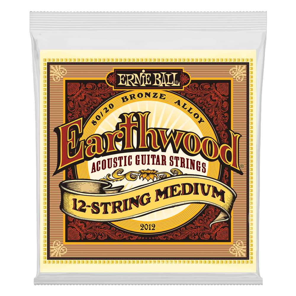 Medium Earthwood 80/20 Bronze 12-String Acoustic Guitar Strings 11-48 Gauge
