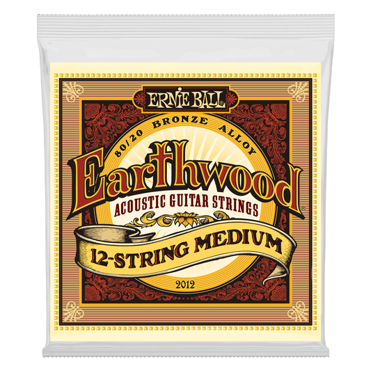Medium Earthwood 80/20 Bronze 12-String Acoustic Guitar Strings 11-48 Gauge