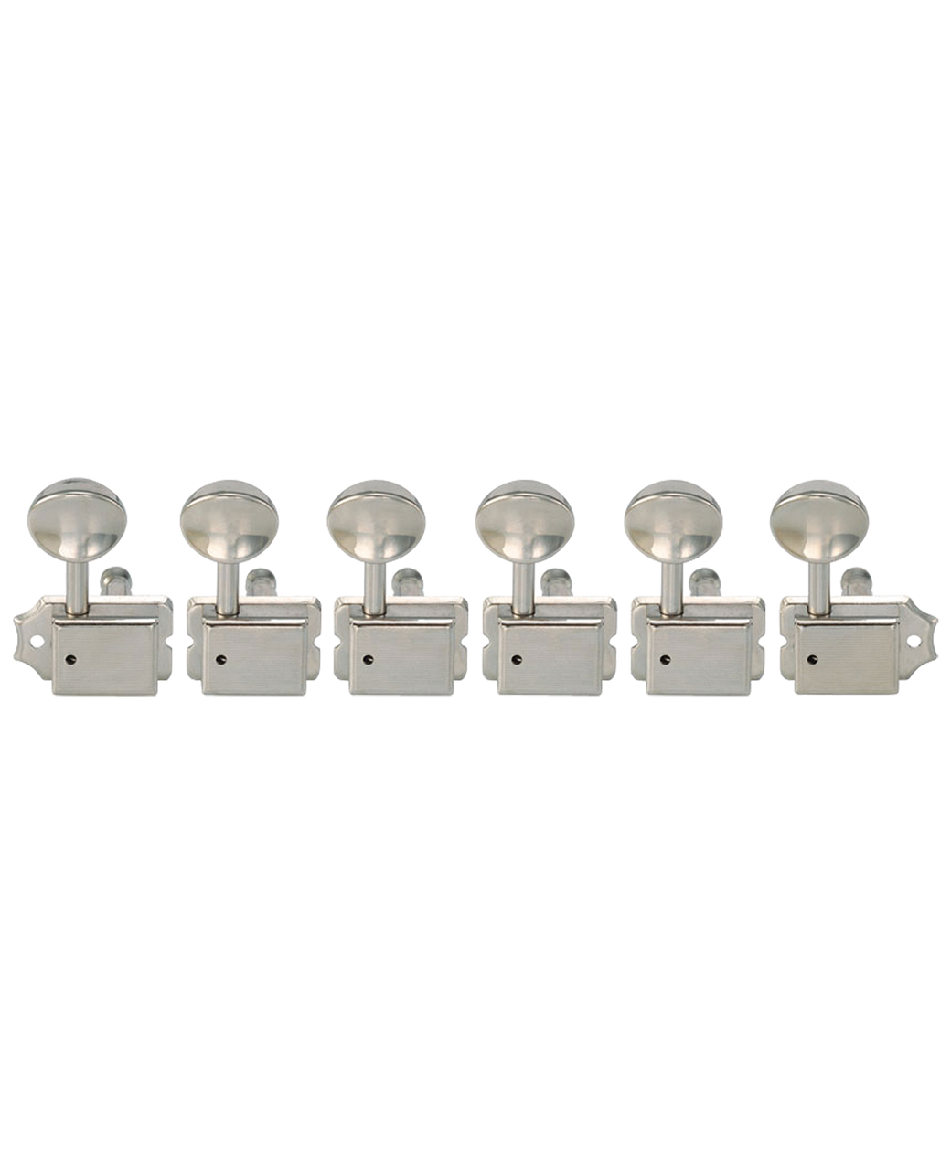 Golden Gate S-103A Vintage Style Electric Guitar Tuners – Nickel – Set of 6 FPM26