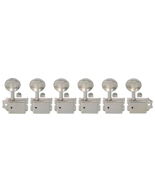 Golden Gate S-103A Vintage Style Electric Guitar Tuners – Nickel – Set of 6 FPM26