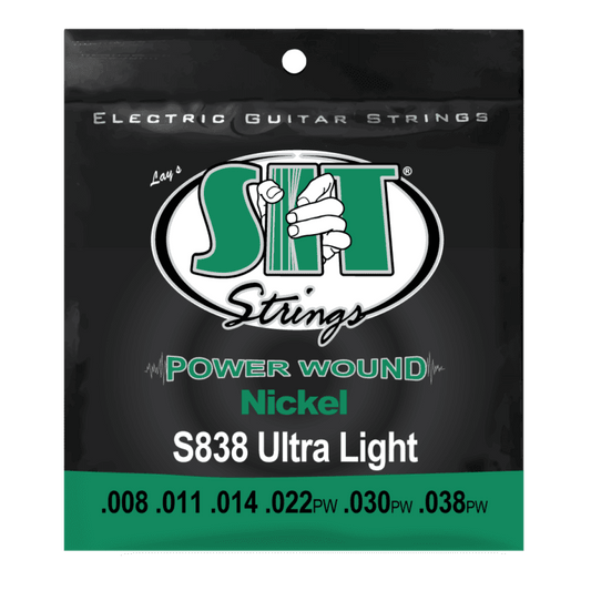 SIT S838 .8-.38 Gauge Power Wound Nickel Electric Guitar Strings