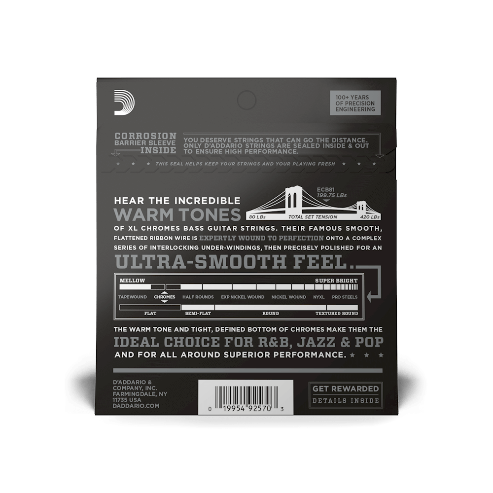 D'addario 45-100 Regular Light Long Scale Bass Strings