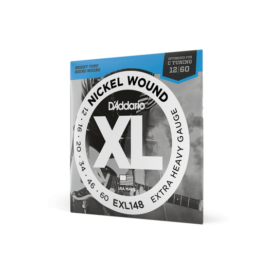 D'addario EXL148 12-60 Extra Heavy Electric Guitar Strings