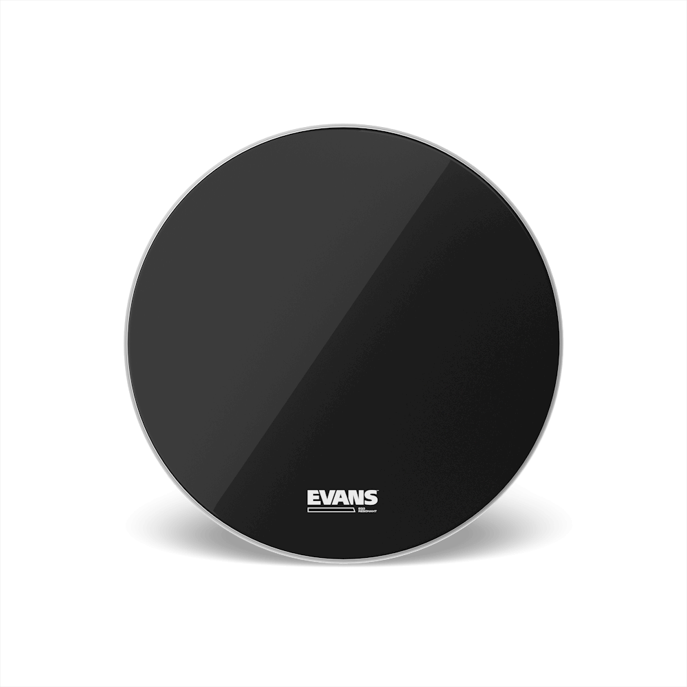 Evans EQ3 No Port Reso Black 24" Smooth Black Bass Drumhead