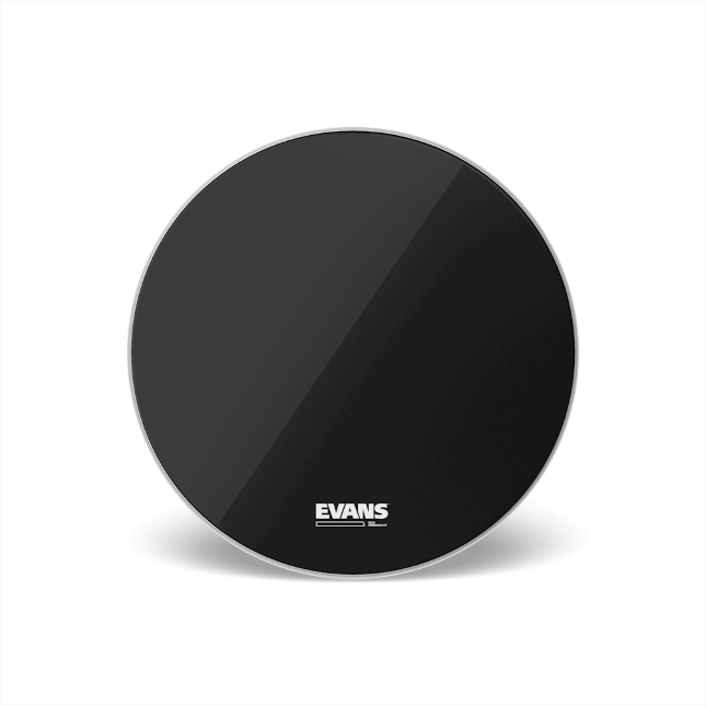 Evans EQ3 No Port Reso Black 22" Smooth Black Bass Drumhead