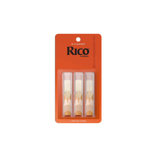 Rico by D'Addario Bb Clarinet Reeds 2.0, 3-Pack