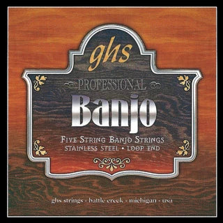 GHS Professional Banjo 5-STRING - PF170 set, Stainless Steel, Regular Light