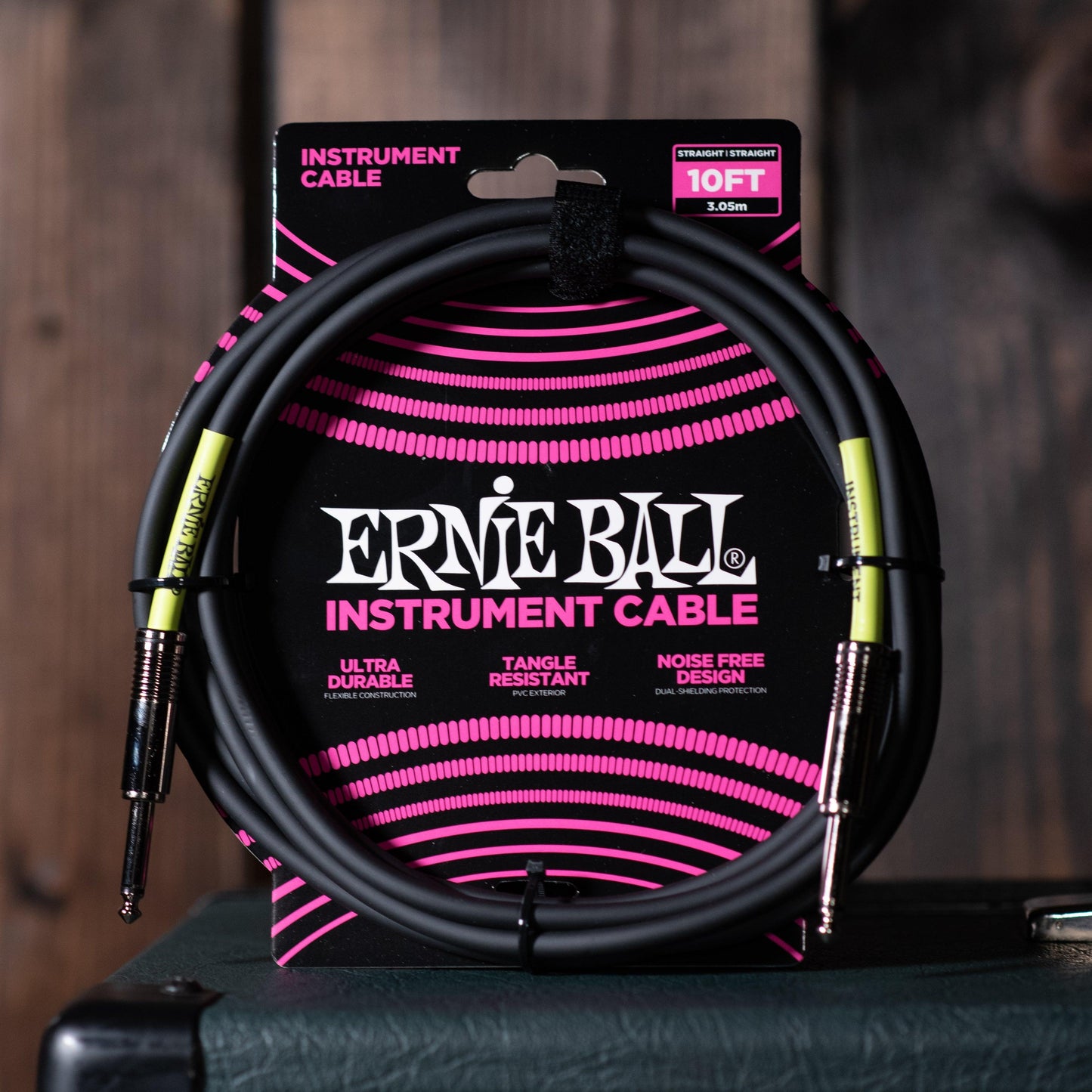 Ernie Ball Instrument Cable Black 10 ft. - Impulse Music Co.