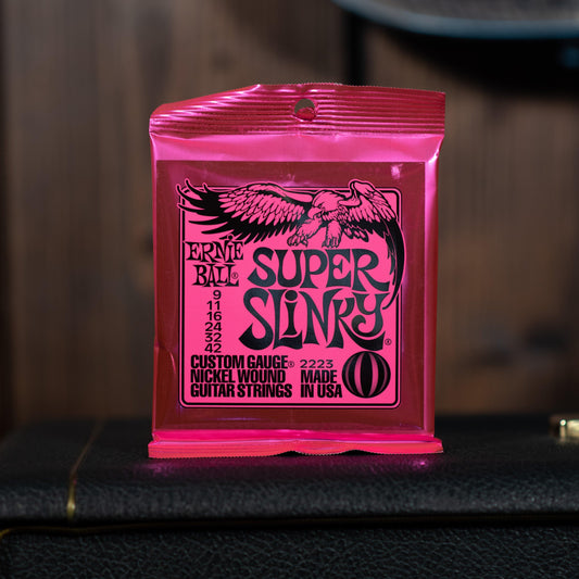 Ernie Ball Super Slinky Nickel Wound Electric Guitar Strings - 9-42 Gauge - Impulse Music Co.