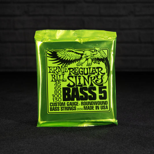 Regular Slinky 5 String Nickle Wound Bass Strings 45-130 - Impulse Music Co.