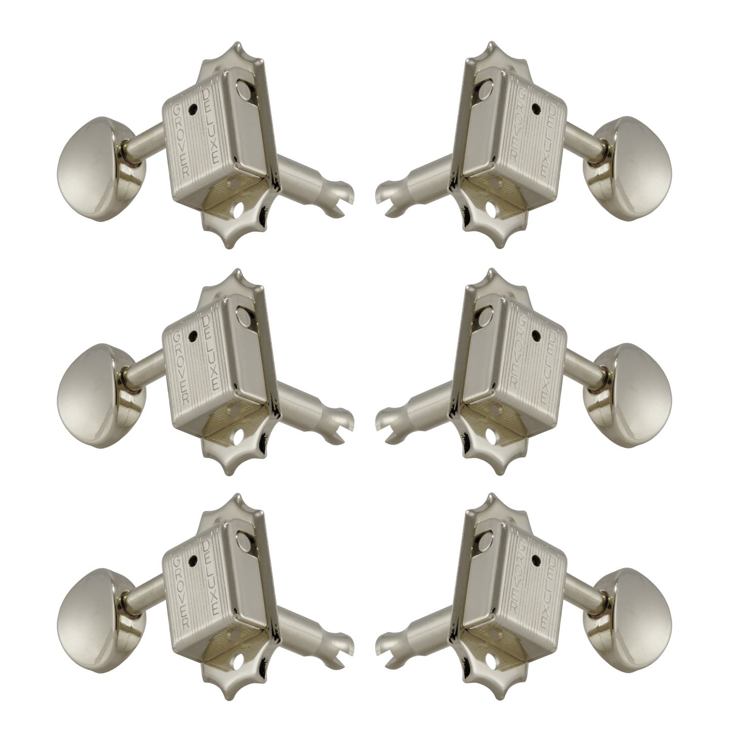 Grover 133N Vintage Deluxe Tuning Machines Set - 3+3 - Nickel FPM26
