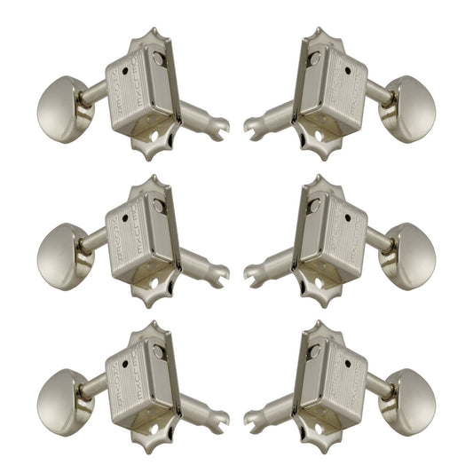 Grover 133N Vintage Deluxe Tuning Machines Set - 3+3 - Nickel FPM26