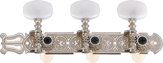 Golden Gate F-2118 Classical Guitar Tuners - 2 Planks (3+3) - Nickel FPM26