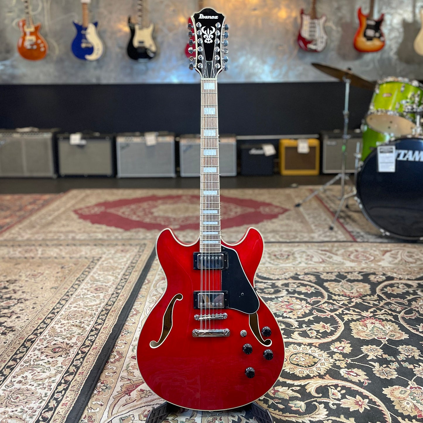 Ibanez Artcore AS71312 Semi-Hollow 12-String Electric Guitar (Transparent Cherry Red) FPM26