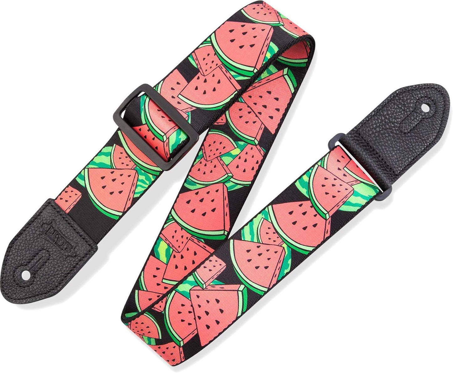 Levy's 2" Wide Polyester Guitar Strap - Fruit Salad Watermelon FPM26