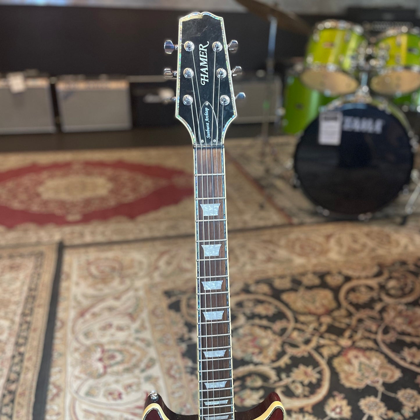 USED Hamer Sunburst Archtop Electric Guitar