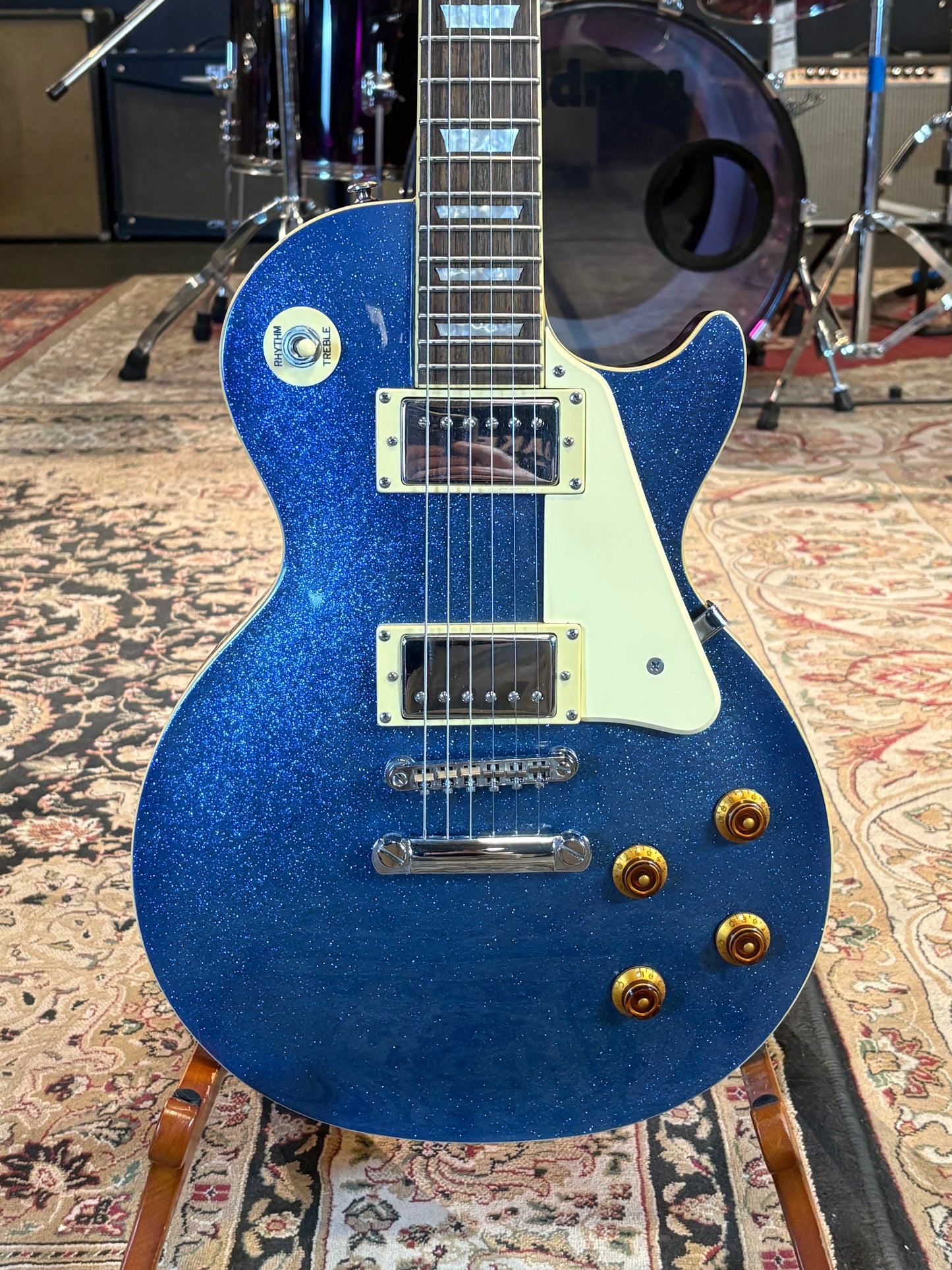 USED Epiphone Les Paul Limited Edition Made in Korea Electric Guitar (Blue Sparkle)