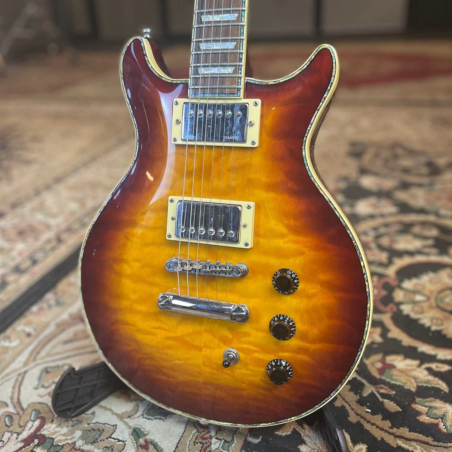 USED Hamer Sunburst Archtop Electric Guitar