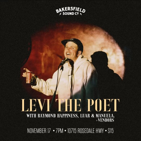 BSCo. Presents: Levi the Poet, Manuela, Luar, & Raymond Happiness | Tues Nov. 17