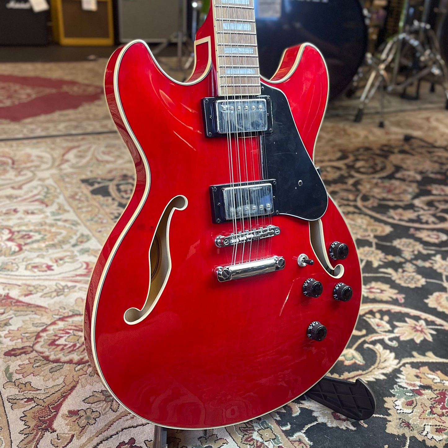 Ibanez Artcore AS71312 Semi-Hollow 12-String Electric Guitar (Transparent Cherry Red) FPM26
