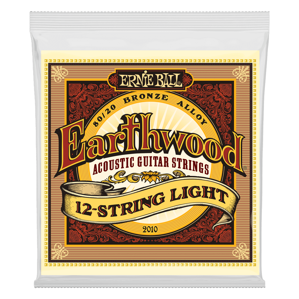 Light Earthwood 80/20 Bronze 12-String Acoustic Guitar Strings 9-46 Gauge