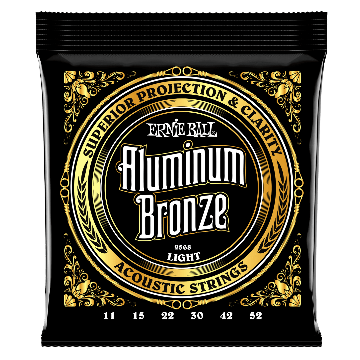 Ernie Ball 2568 Aluminum Bronze 11-52 Light Acoustic Guitar Strings FPM26