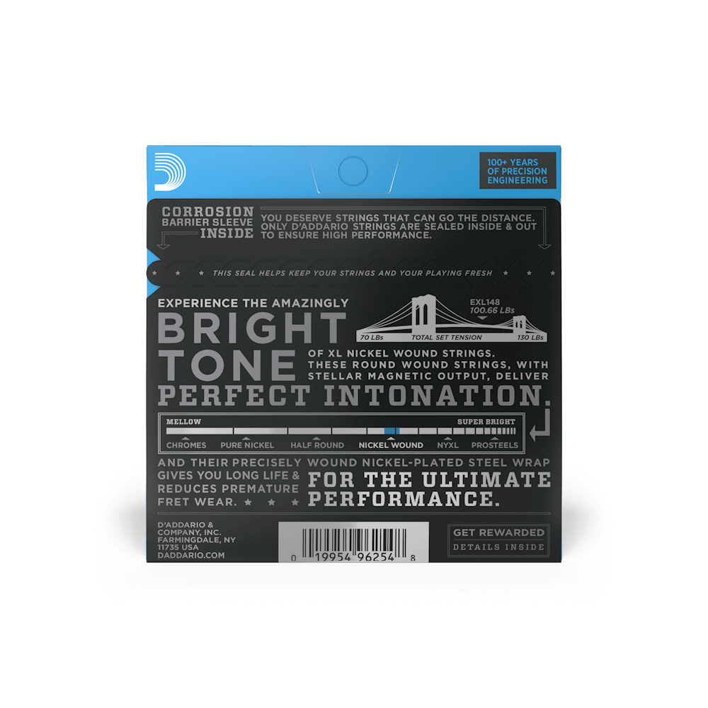 D'addario EXL148 12-60 Extra Heavy Electric Guitar Strings