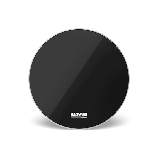 Evans EQ3 No Port Reso Black 24" Smooth Black Bass Drumhead