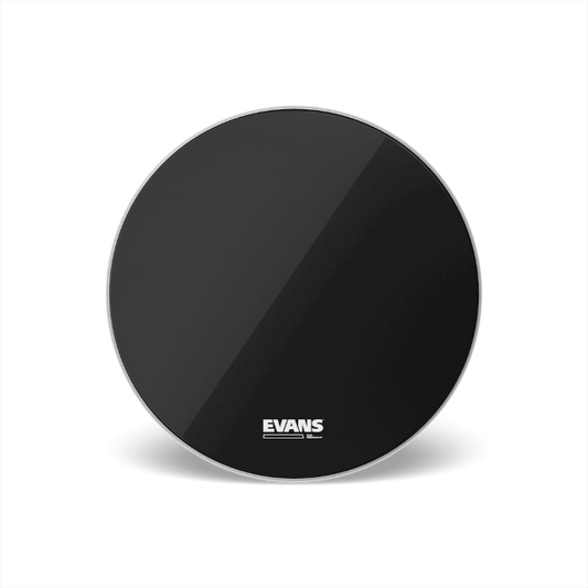 Evans EQ3 No Port Reso Black 22" Smooth Black Bass Drumhead