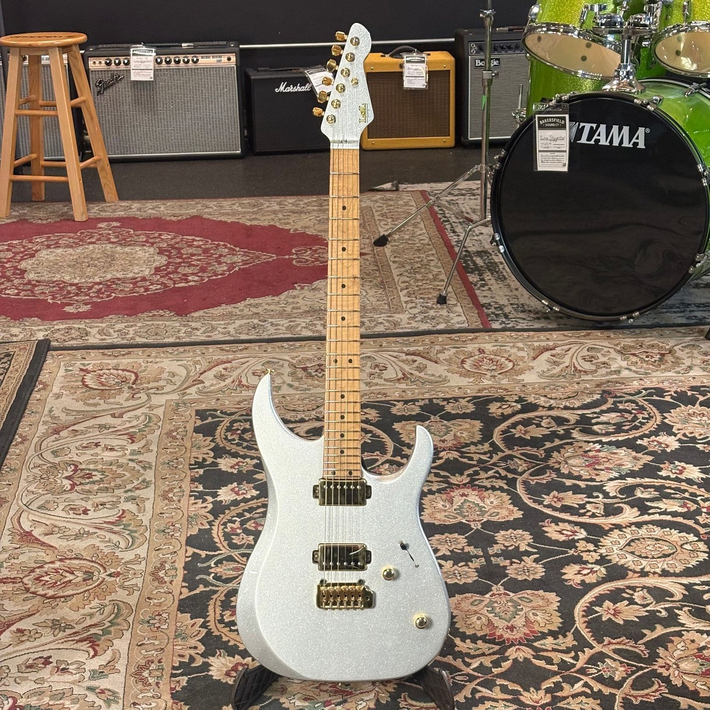 LSL XT4 HH Electric Guitar (Silver Sparkle Poly)