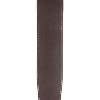 D'Addario Classic Leather Guitar Strap with Contrast Stitch, Brown