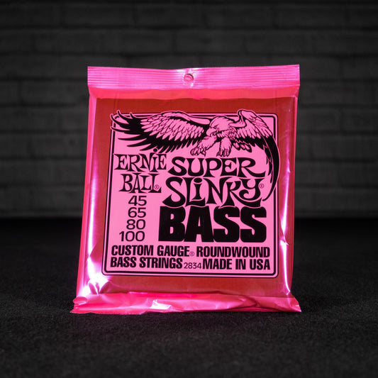 Ernie Ball Super Slinky Nickel Wound Electric Bass Strings - 45-100 Gauge - Impulse Music Co.