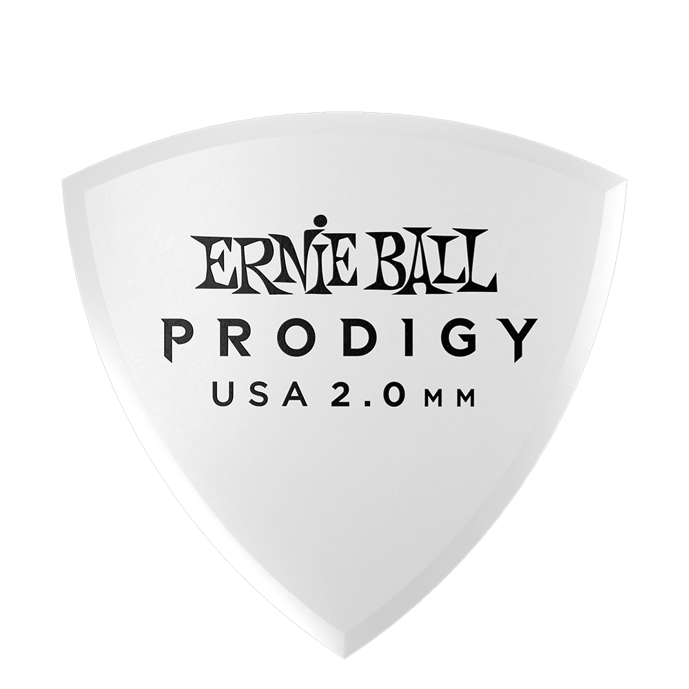 Ernie Ball 2.0MM White Shield Prodigy Picks 6-Pack - Impulse Music Co.