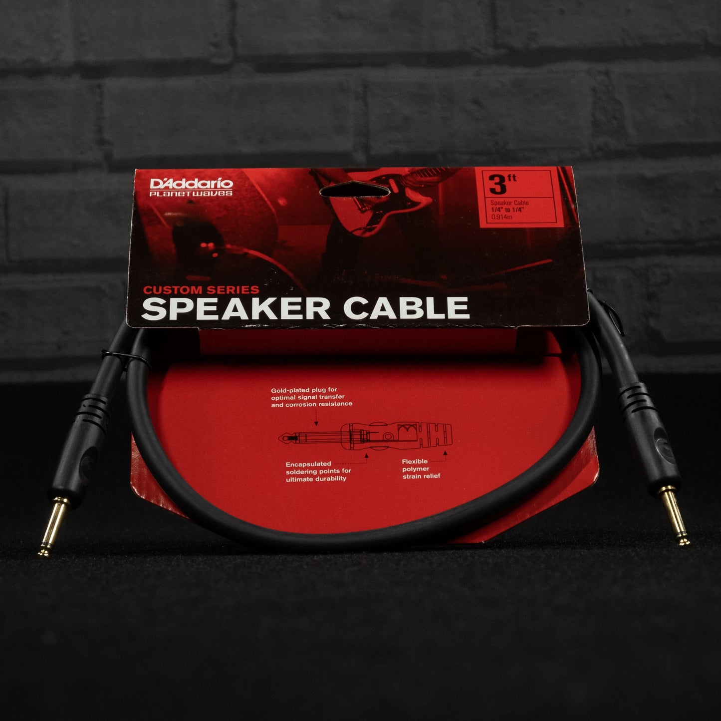 D’addario Custom Series Speaker Cable 3 Feet PW S 03